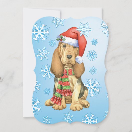 Happy Howlidays Bloodhound Feestdagenkaart (Voorkant)