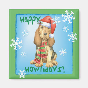 Happy Howlidays Bloodhound Magneet