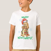 Happy Howlidays Bloodhound T-Shirt (Voorkant)