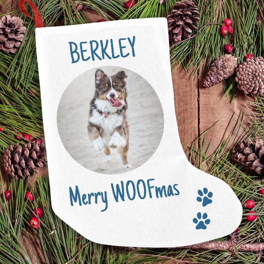 Happy HOWLidays Blue Grey Kerstmis Foto Kleine Kerstsok