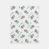 Happy Howlidays Bluetick Fleece Blanket (Voorkant)