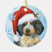 Happy Howlidays Bluetick Keramisch Ornament (Voorkant)
