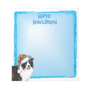 Happy Howlidays Border Collie Notitieblok
