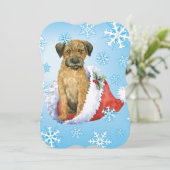 Happy Howlidays Border Terrier Feestdagenkaart (Staand voorkant)