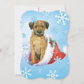 Happy Howlidays Border Terrier Feestdagenkaart (Voorkant)