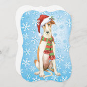 Happy Howlidays Borzoi Feestdagenkaart (Voorkant / Achterkant)