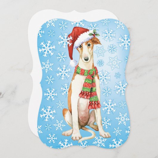Happy Howlidays Borzoi Feestdagenkaart (Voorkant / Achterkant)