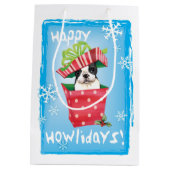 Happy Howlidays Boston Medium Cadeauzakje (Achterkant)