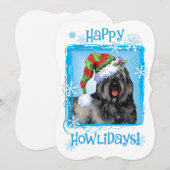 Happy Howlidays Bouvier Feestdagenkaart (Voorkant / Achterkant)