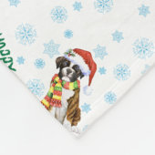Happy Howlidays Boxer Fleece Blanket (Hoek)