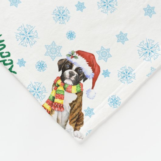 Happy Howlidays Boxer Fleece Blanket (Hoek)