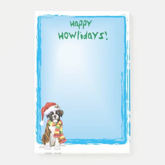 Happy Howlidays Boxer Post-it® Notes (Voorkant)