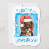 Happy Howlidays Boykin Spaniel Feestdagenkaart (Voorkant)