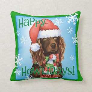 Happy Howlidays Boykin Spaniel Kussen