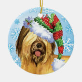 Happy Howlidays Briard Keramisch Ornament (Voorkant)