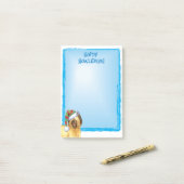Happy Howlidays Briard Post-it® Notes (Op bureau)
