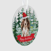 Happy Howlidays Brown Cocker Spaniel Dog Kerstmis Ornament (voorkant)