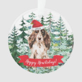Happy Howlidays Brown Cocker Spaniel Dog Kerstmis Ornament (voorkant)