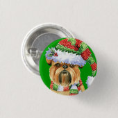 Happy Howlidays Brussels Griffon Button (Voorkant /achterkant)