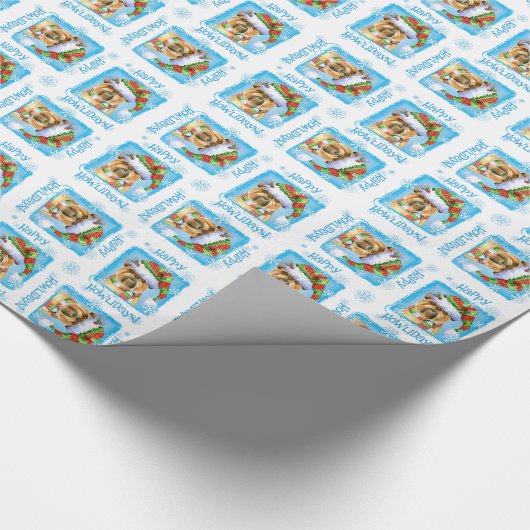 Happy Howlidays Brussels Griffon Wrapping Paper Cadeaupapier (Hoek)