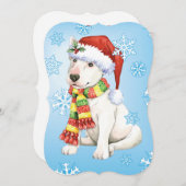 Happy Howlidays Bull Terrier Feestdagenkaart (Voorkant / Achterkant)