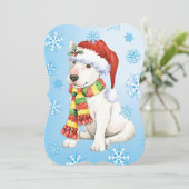 Happy Howlidays Bull Terrier Feestdagenkaart (Staand voorkant)
