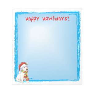 Happy Howlidays Bull Terrier Notitieblok