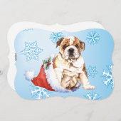 Happy Howlidays Bulldog Feestdagenkaart (Voorkant / Achterkant)