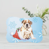 Happy Howlidays Bulldog Feestdagenkaart (Staand voorkant)