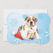 Happy Howlidays Bulldog Feestdagenkaart (Voorkant)