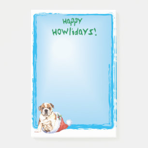 Happy Howlidays Bulldog Post-it® Notes