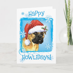 Happy Howlidays Bullmastiff Feestdagen Kaart