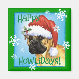 Happy Howlidays Bullmastiff Magneet