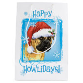 Happy Howlidays Bullmastiff Medium Cadeauzakje (Achterkant)