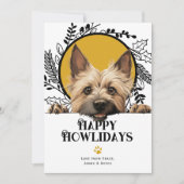 Happy Howlidays Cairn Terrier Dog Kerstmis Feestdagenkaart (Voorkant)