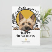 Happy Howlidays Cairn Terrier Dog Kerstmis Feestdagenkaart (Staand voorkant)