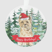 Happy Howlidays Cairn Terrier Dog Kerstmis Ornament (voorkant)