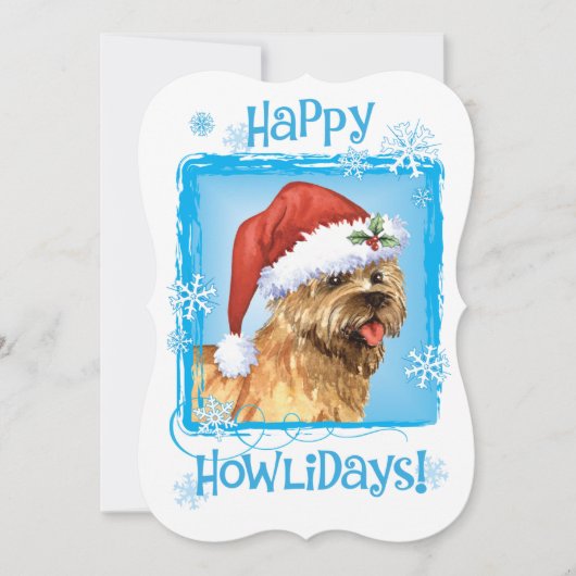 Happy Howlidays Cairn Terrier Feestdagenkaart (Voorkant)