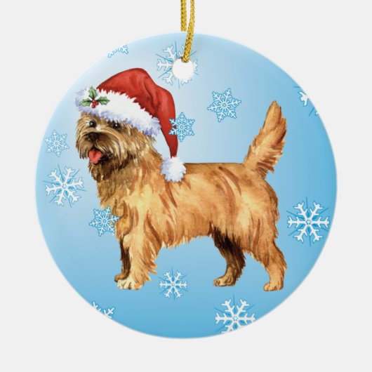 Happy Howlidays Cairn Terrier Keramisch Ornament (Voorkant)