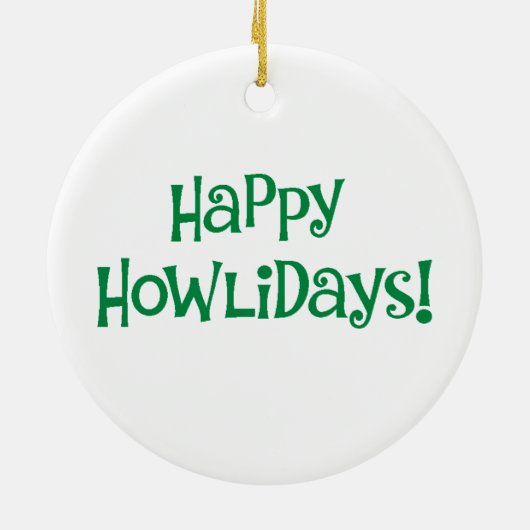 Happy Howlidays Cairn Terrier Keramisch Ornament (Achterkant)