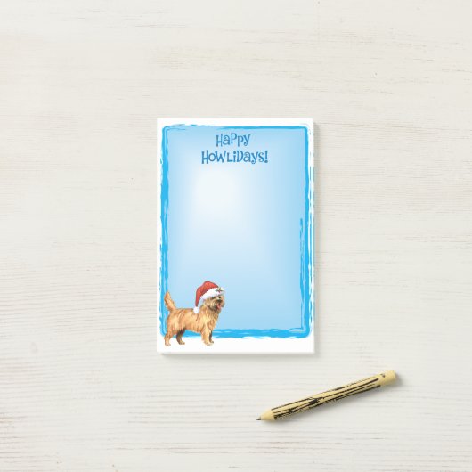 Happy Howlidays Cairn Terrier Post-it® Notes (Op bureau)