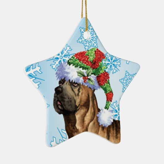 Happy Howlidays Cane Corso Keramisch Ornament (Rechts)