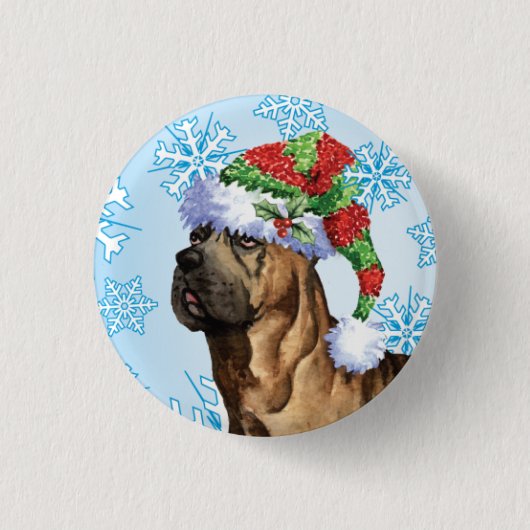 Happy Howlidays Cane Corso Ronde Button 3,2 Cm (Voorkant)