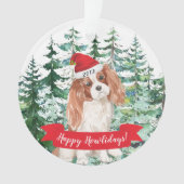 Happy Howlidays Cavalier King Charle Dog Kerstmis Ornament (voorkant)