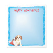 Happy Howlidays Cavalier Notitieblok (Voorkant)
