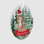 Happy Howlidays Cavapoo Dog Kerstmis Ornament (voorkant)