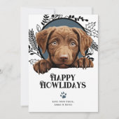 Happy Howlidays chesapeake bay retriever hond Feestdagenkaart (Voorkant)