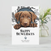 Happy Howlidays chesapeake bay retriever hond Feestdagenkaart (Staand voorkant)