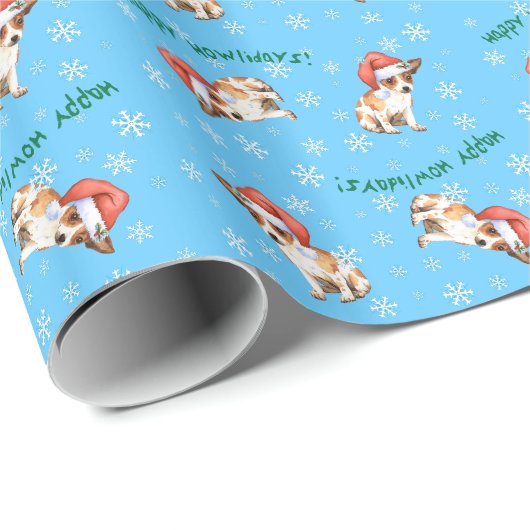 Happy Howlidays Chihuahua Cadeaupapier (Rol Hoek)
