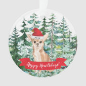 Happy Howlidays Chihuahua Dog Kerstmis Ornament (voorkant)